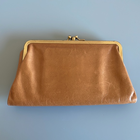 Hobo wallet. Vintage.  Brown leather. - Picture 4 of 7